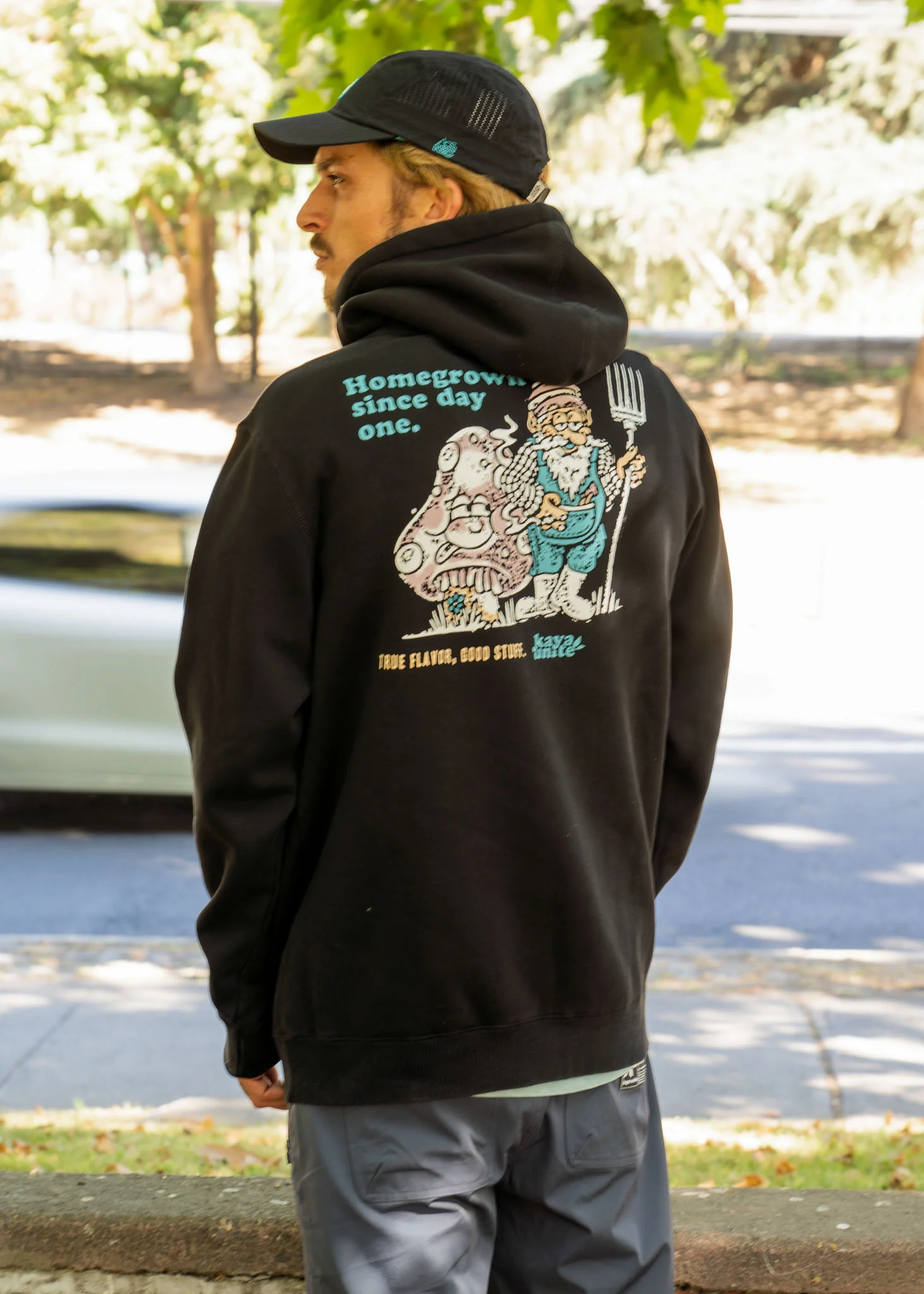 Polerón Hoodie Algodón Stuff Hombre - Negro - Image 2