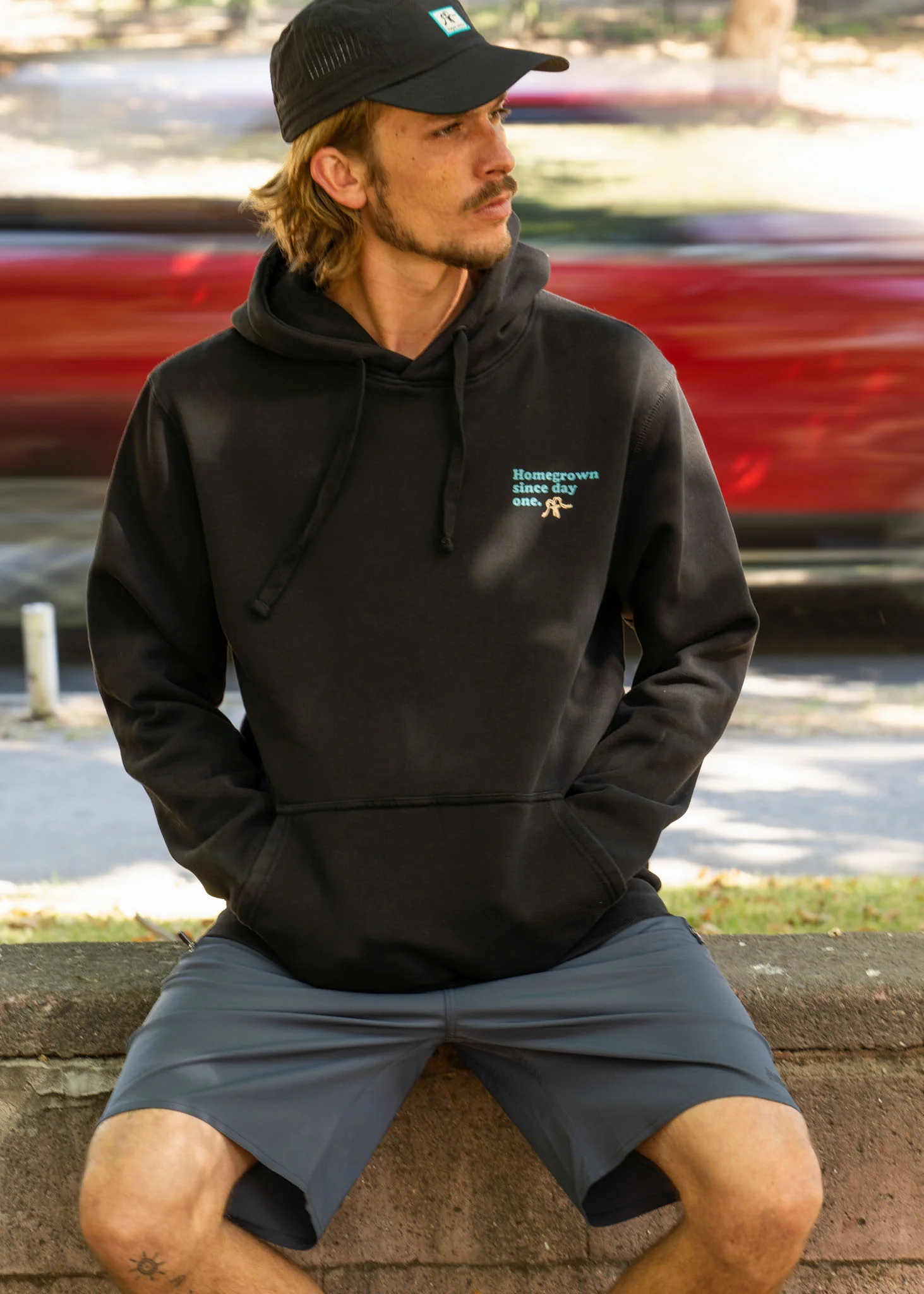 Polerón Hoodie Algodón Stuff Hombre - Negro - Image 5