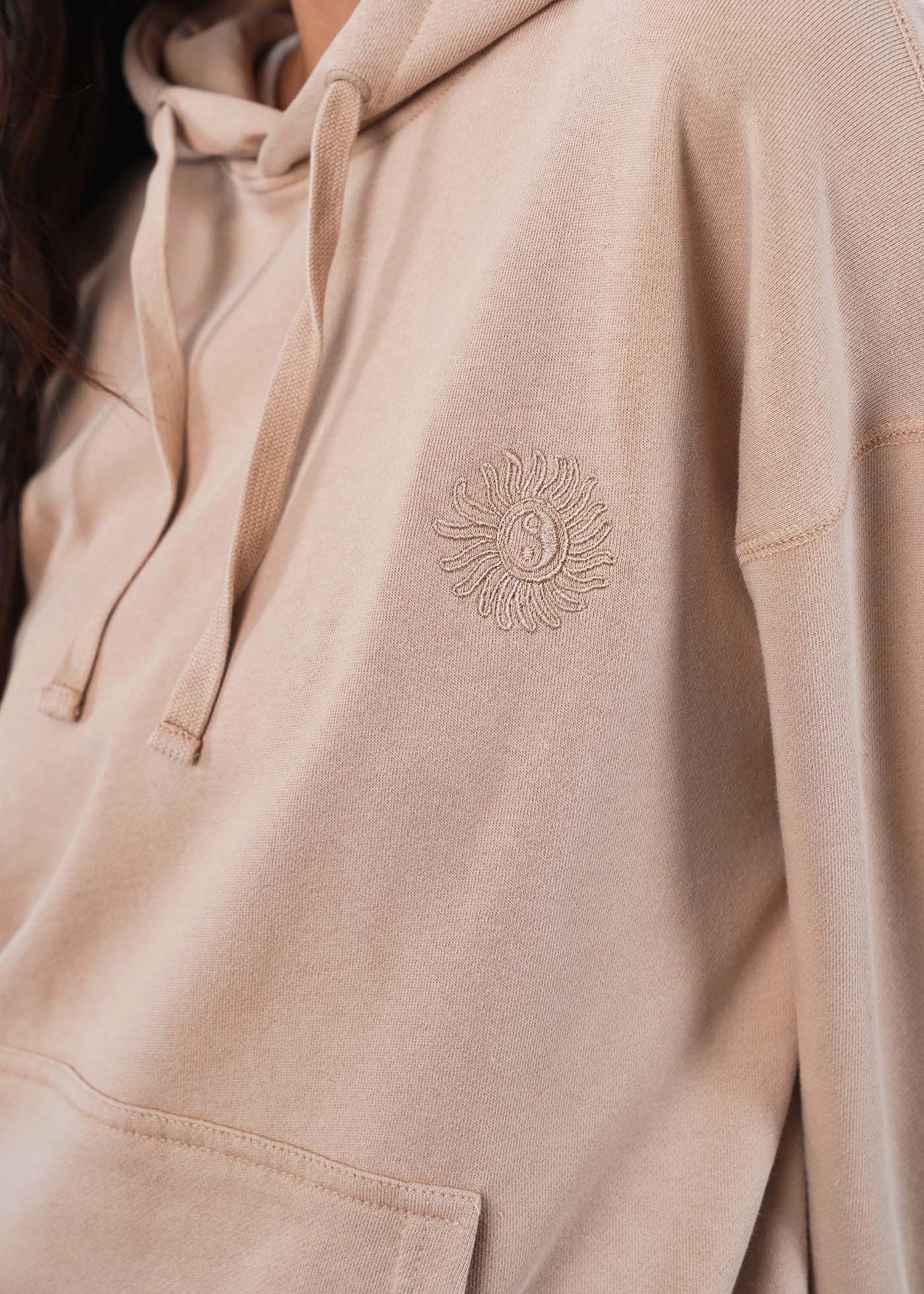 Polerón Hoodie Algodón Sun Mujer - Beige - Image 3