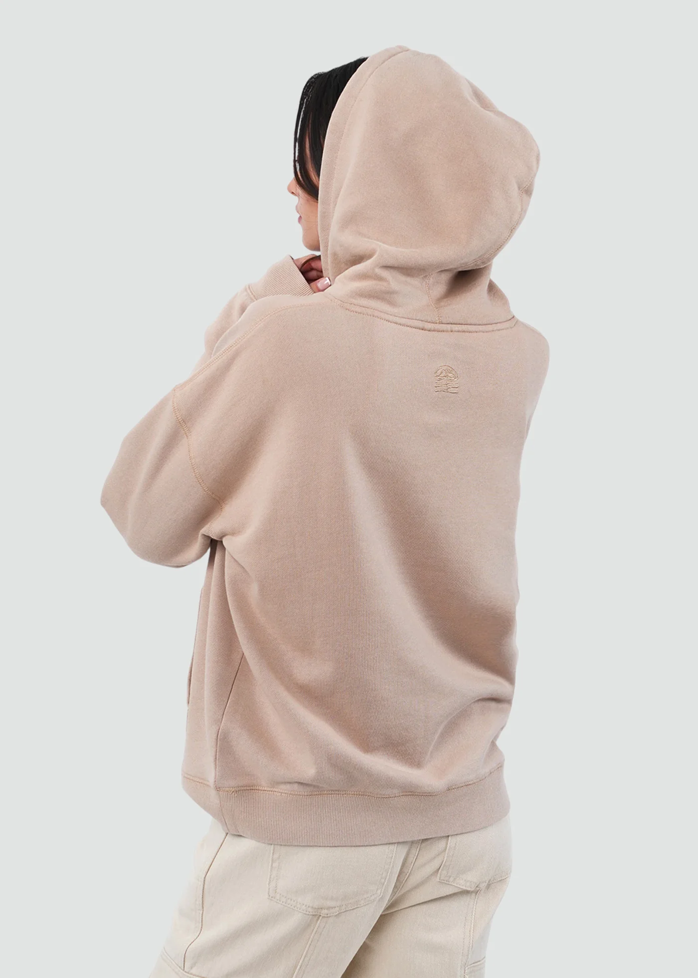 Polerón Hoodie Algodón Sun Mujer - Beige - Image 4