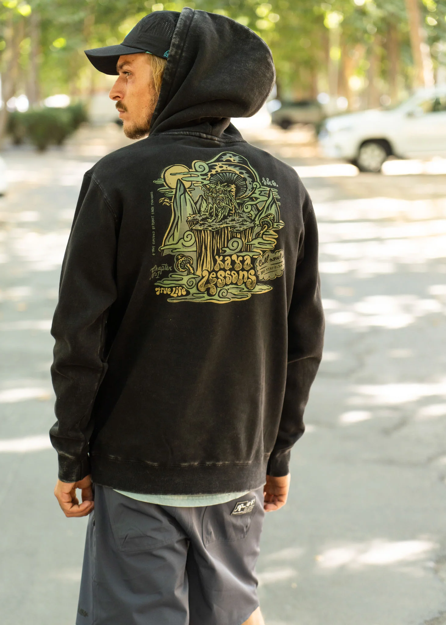 Polerón Hoodie Algodón True Life Hombre - Negro - Image 2