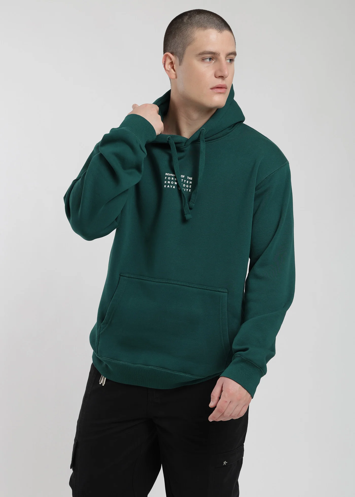 Polerón Hoodie Roots Hombre - Verde - Image 2