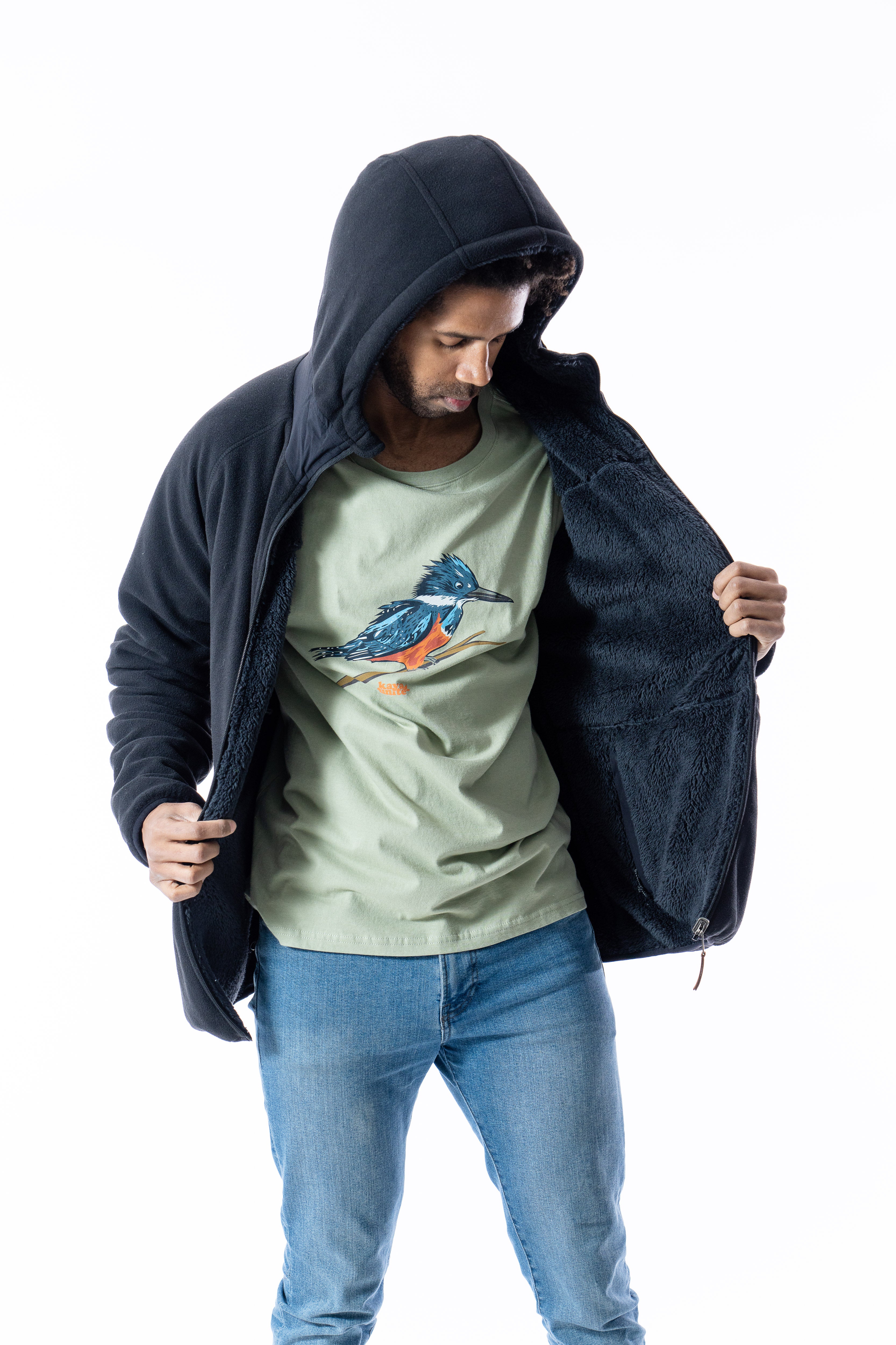 Shaggy Fleece Reversible Black/Blue Graphite - Image 4