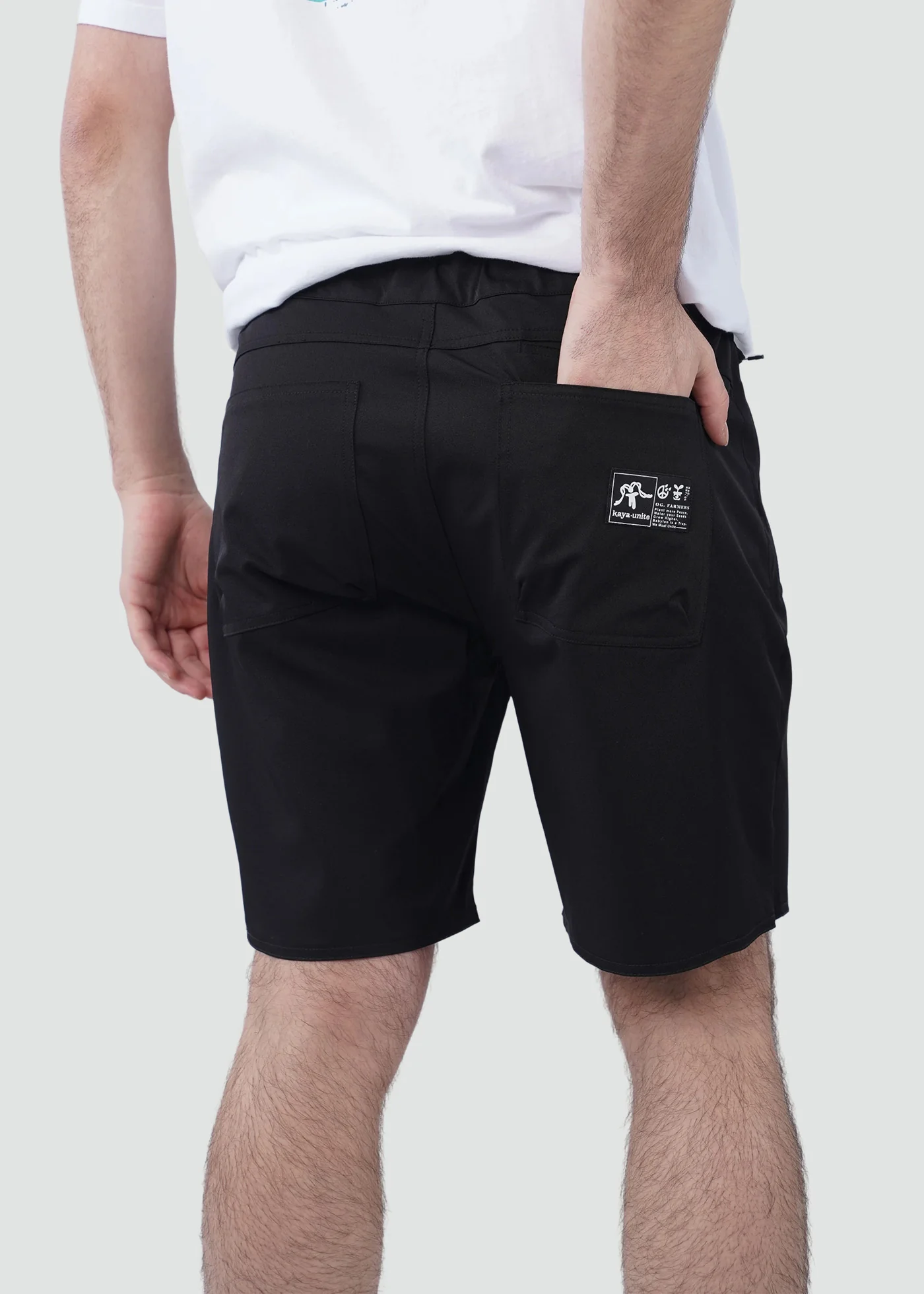 Short Algodón Híbrido Multiuso Hombre - Negro - Image 4