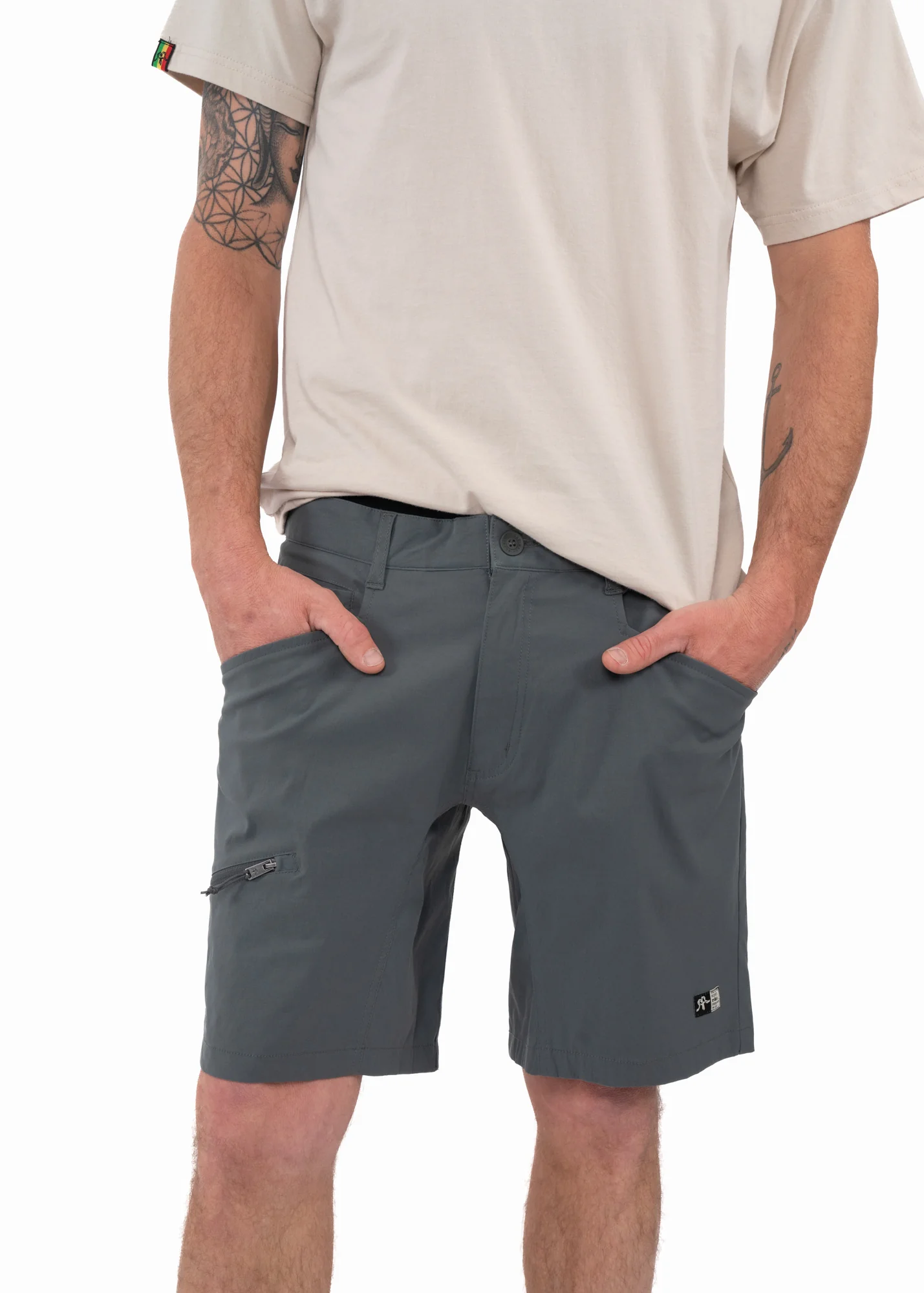 Short Algodón Trail Sport Hombre - Acero - Image 3