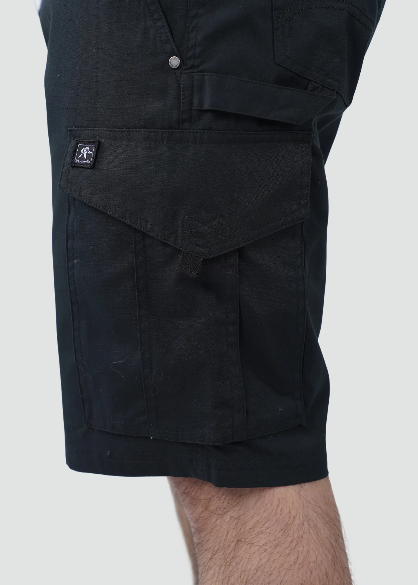 Short Cargo Algodón Hombre - Negro - Image 3