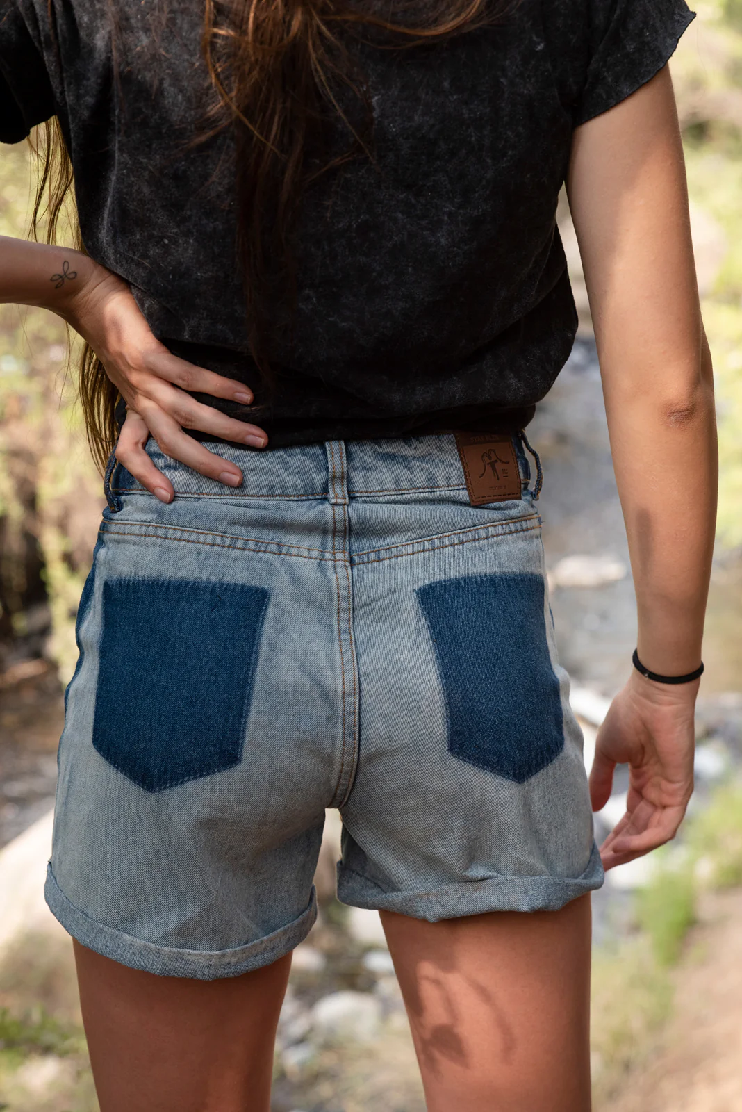 Short Clásico Algodón Denim Mujer - Celeste - Image 3