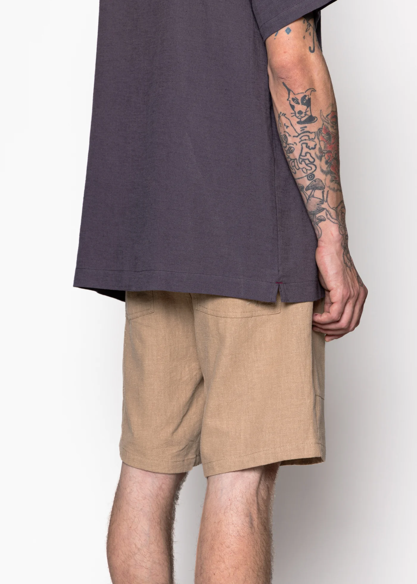 Short Lino Solid Hombre - Sand - Image 5