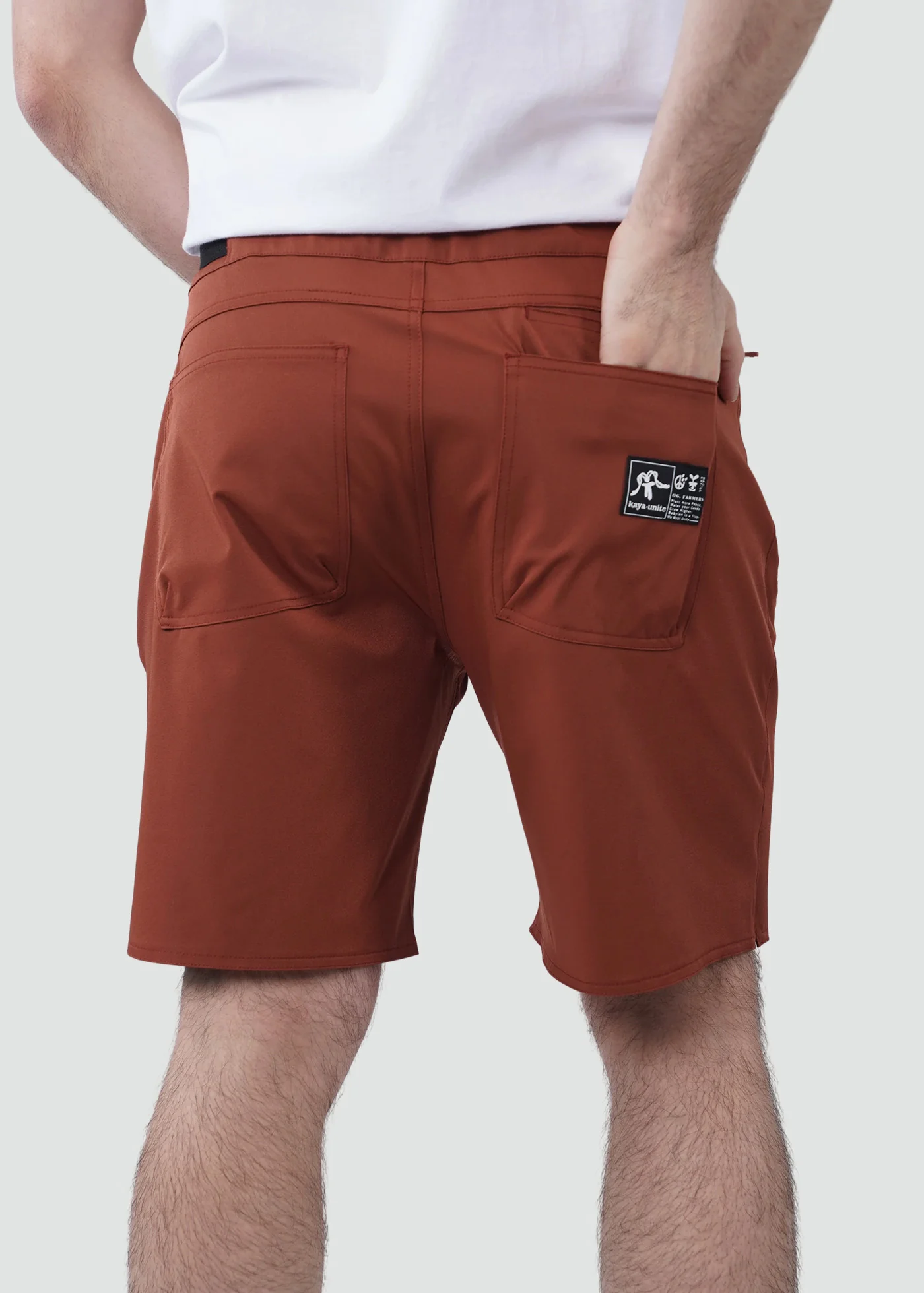 Short Nylon Híbrido Multiuso Hombre - Terracota - Image 5
