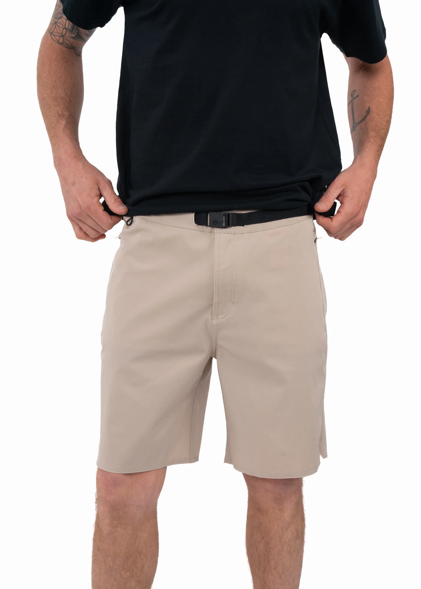 Short Nylon Híbrido Multiuso Solid Hombre - Camel - Image 2