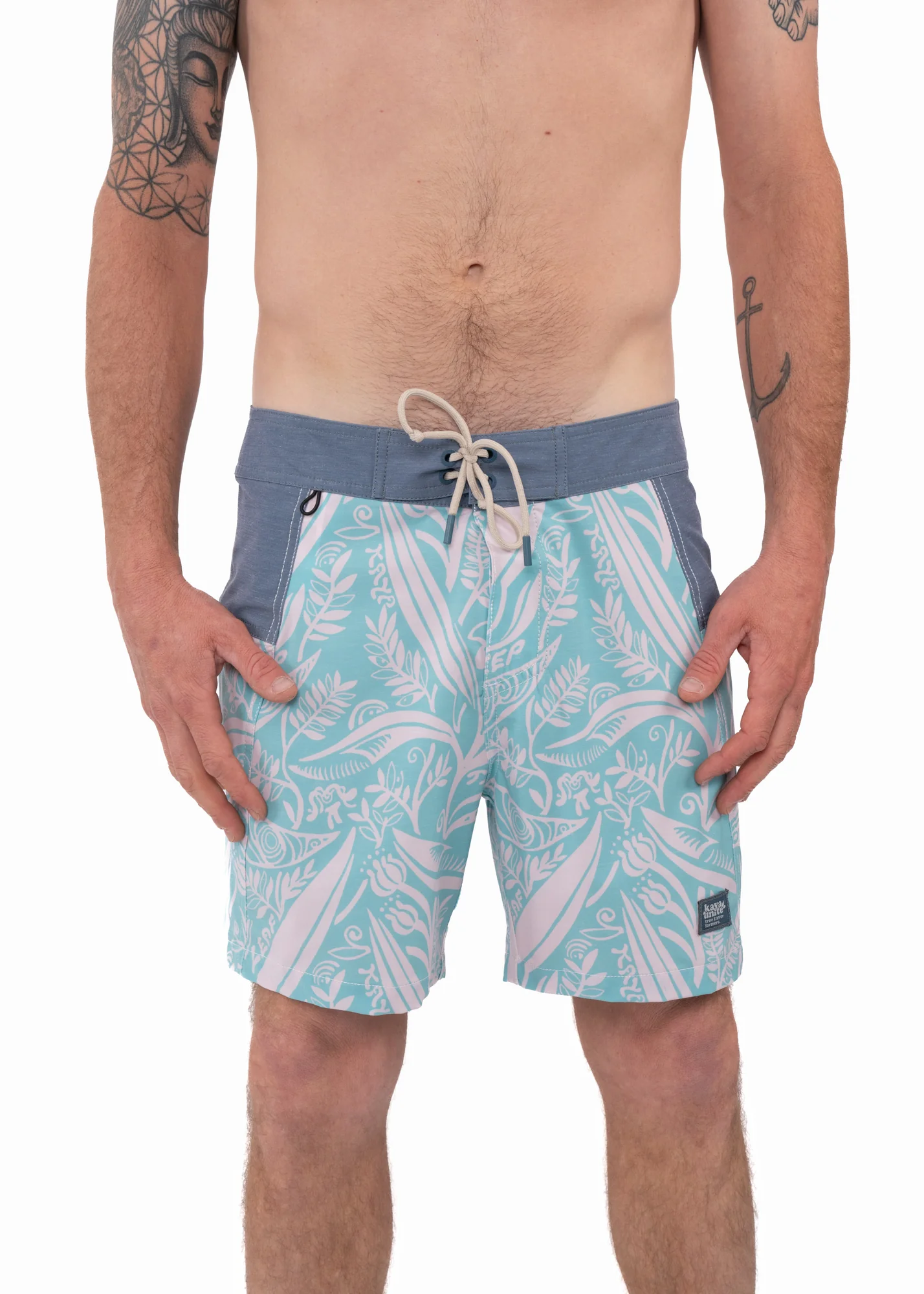 Traje de Baño Boardshort Nylon Leaf Hombre - Calipso - Image 2