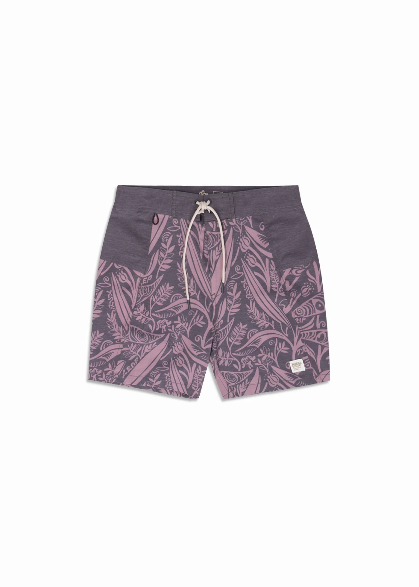 Traje de Baño Boardshort Nylon Leaf Hombre - Gris