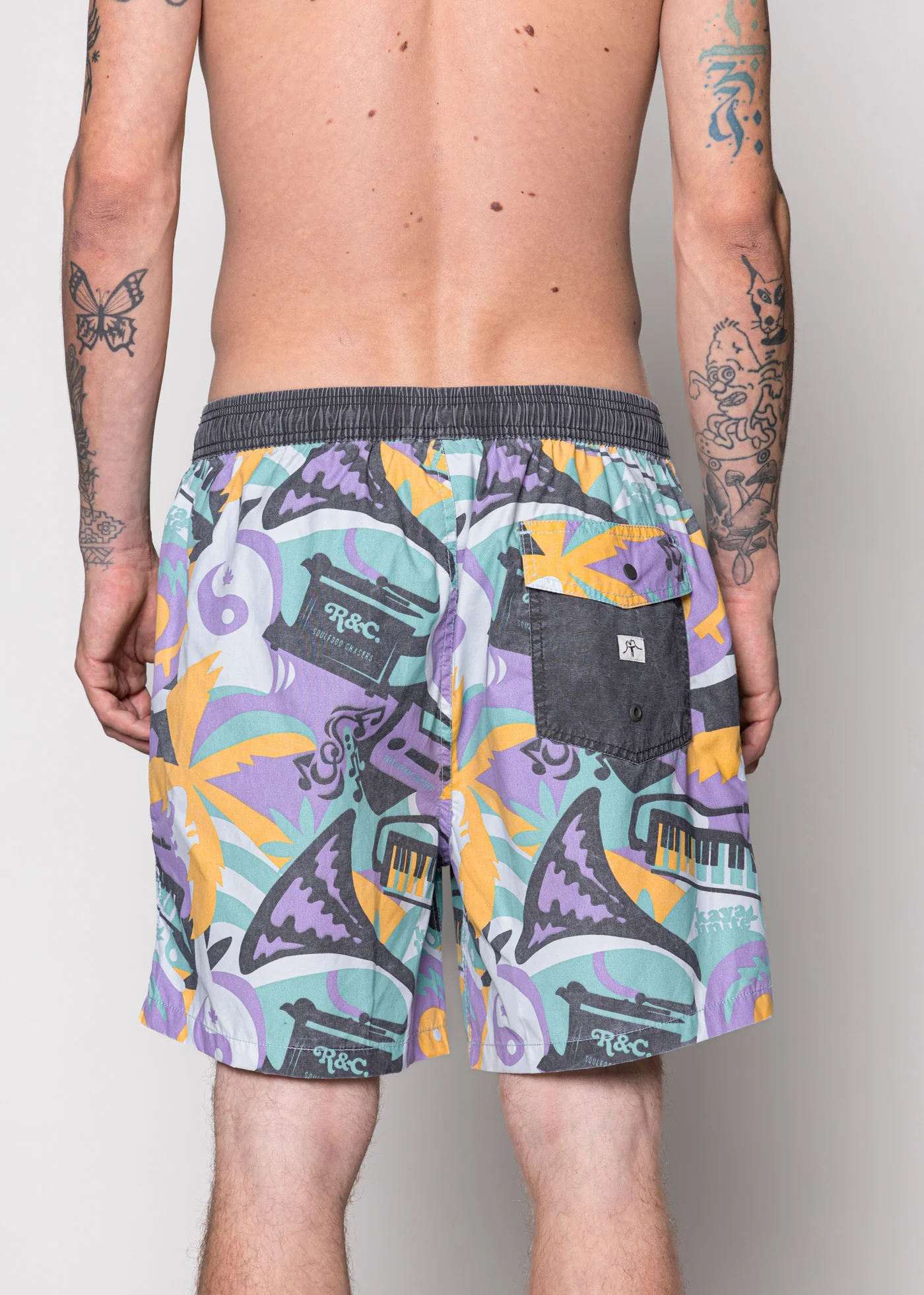 Traje de Baño Short Volley Nylon Beats Hombre - Morado - Image 3