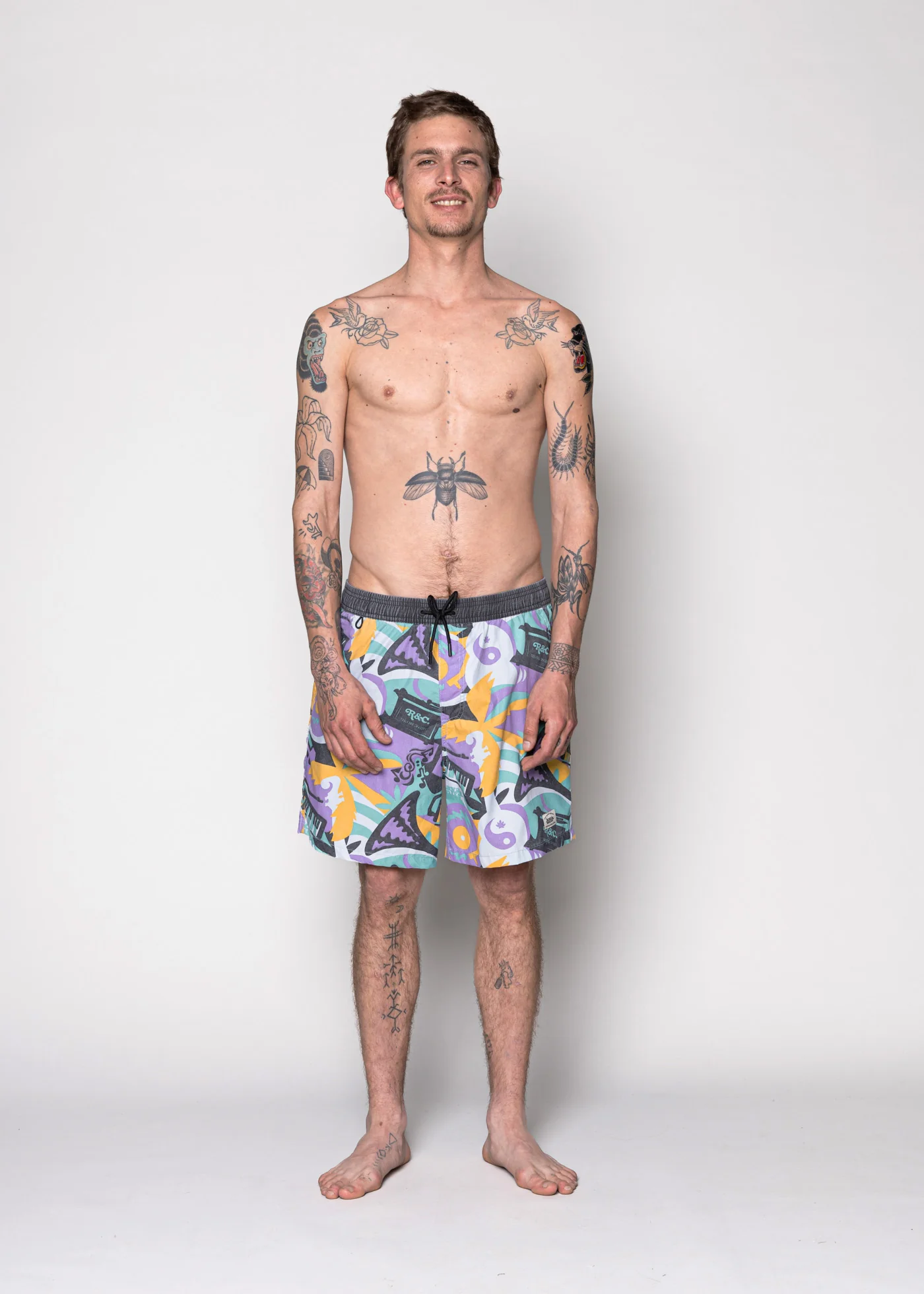 Traje de Baño Short Volley Nylon Beats Hombre - Morado - Image 5