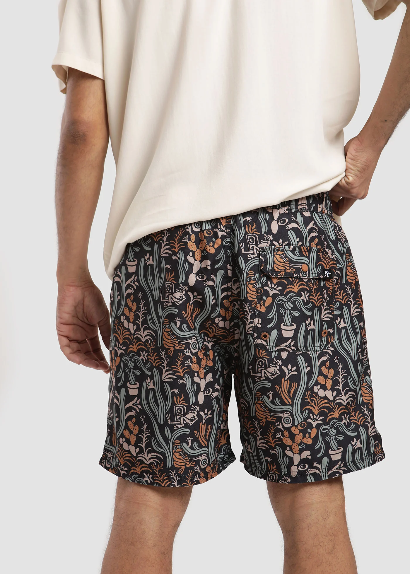 Traje de Baño Short Volley Nylon Froogy Hombre - Negro - Image 4