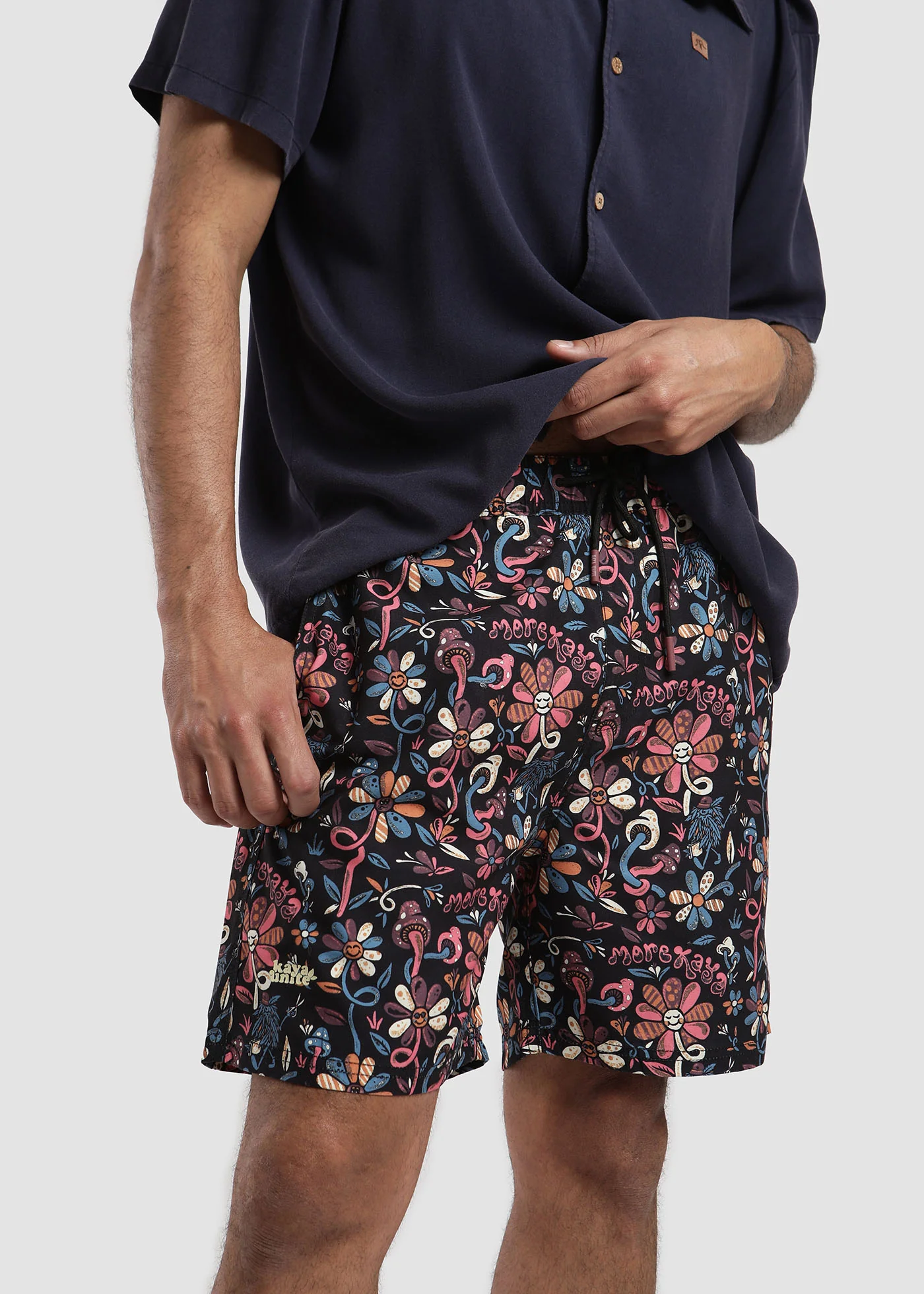 Traje de Baño Short Volley Nylon Happy Hombre - Negro