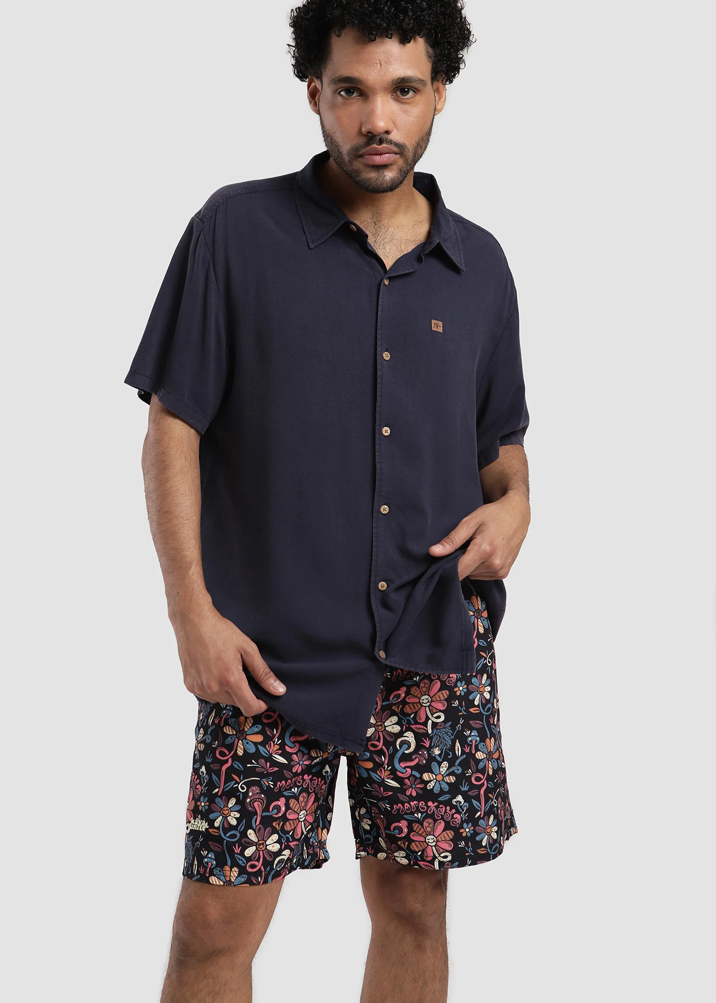 Traje de Baño Short Volley Nylon Happy Hombre - Negro - Image 3