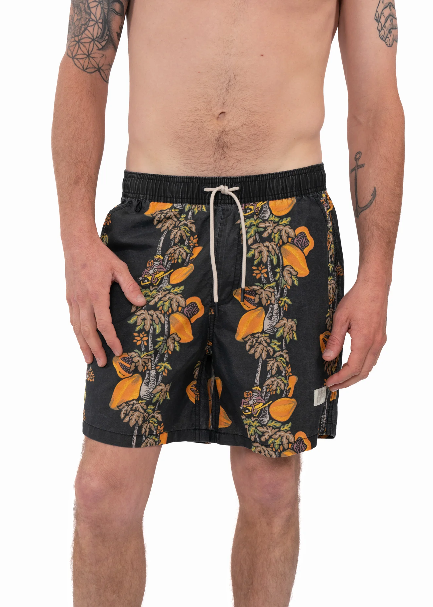 Traje de Baño Short Volley Nylon Lazy Hombre - Negro - Image 2