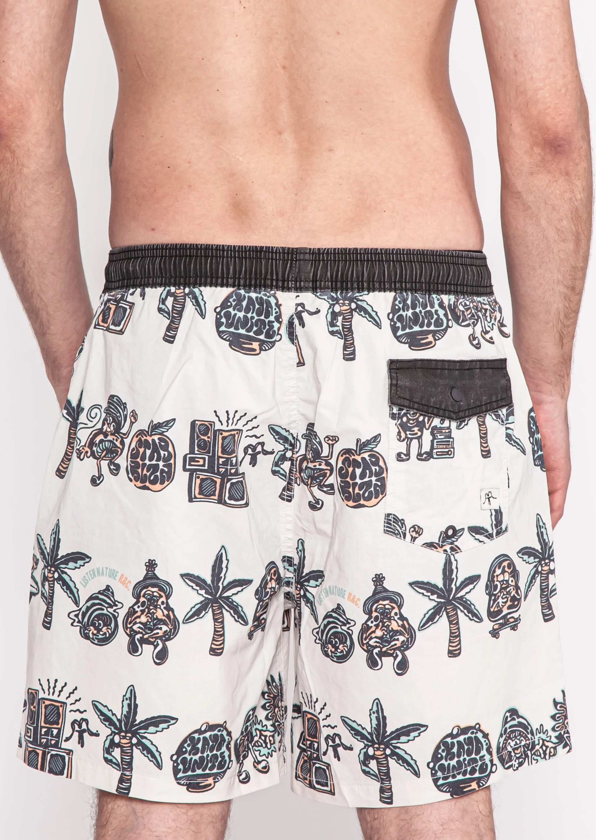 Traje de Baño Short Volley Nylon Moody Hombre - Crema - Image 2