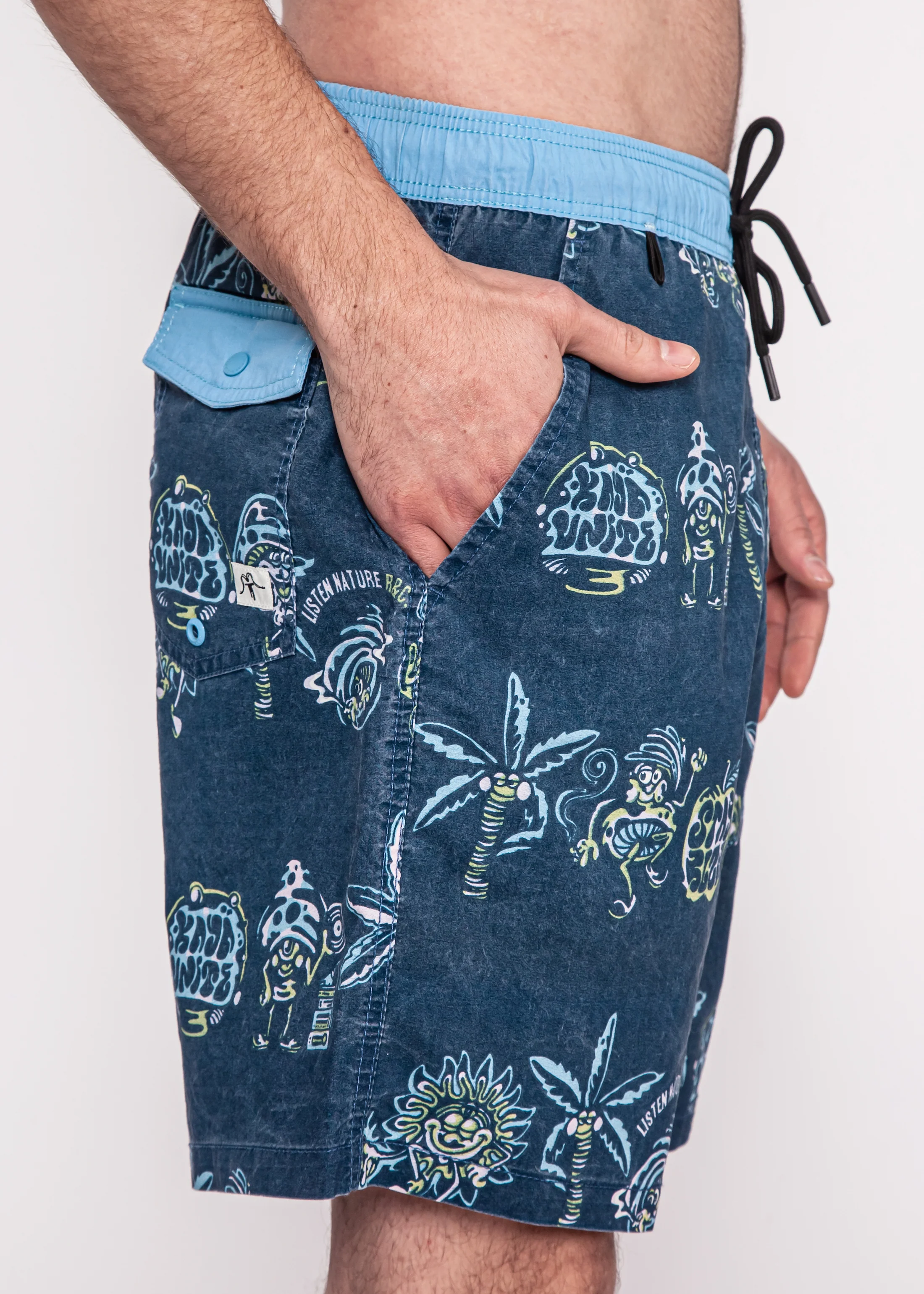Traje de Baño Short Volley Nylon Moody Hombre - Navy - Image 3