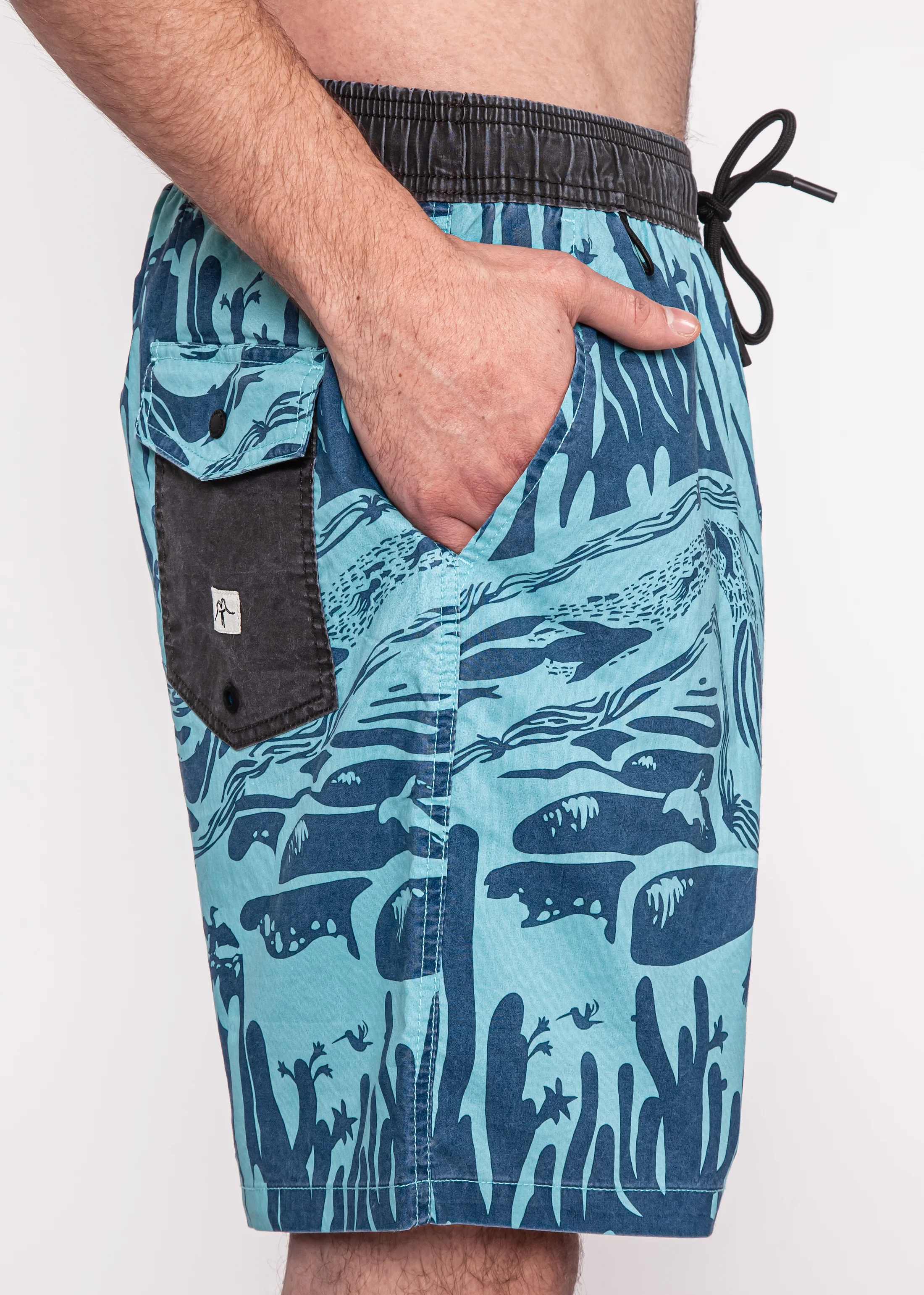 Traje de Baño Short Volley Nylon Morro Hombre - Azul - Image 5