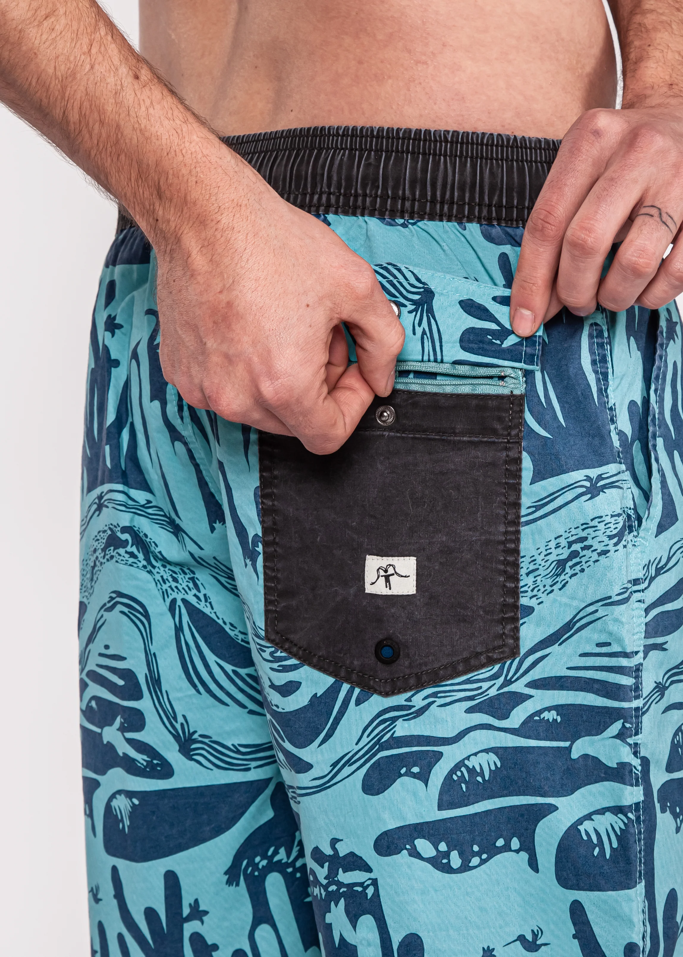 Traje de Baño Short Volley Nylon Morro Hombre - Azul - Image 6