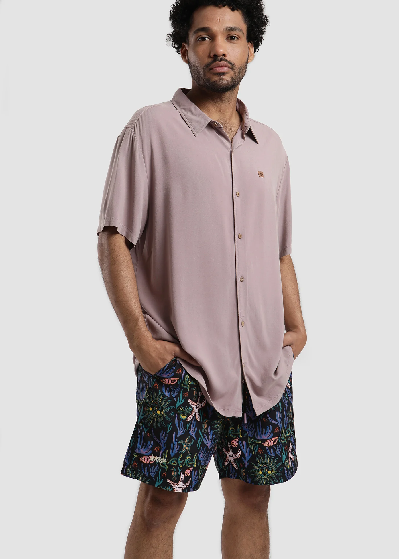 Traje de Baño Short Volley Nylon Ocean Hombre - Negro - Image 2