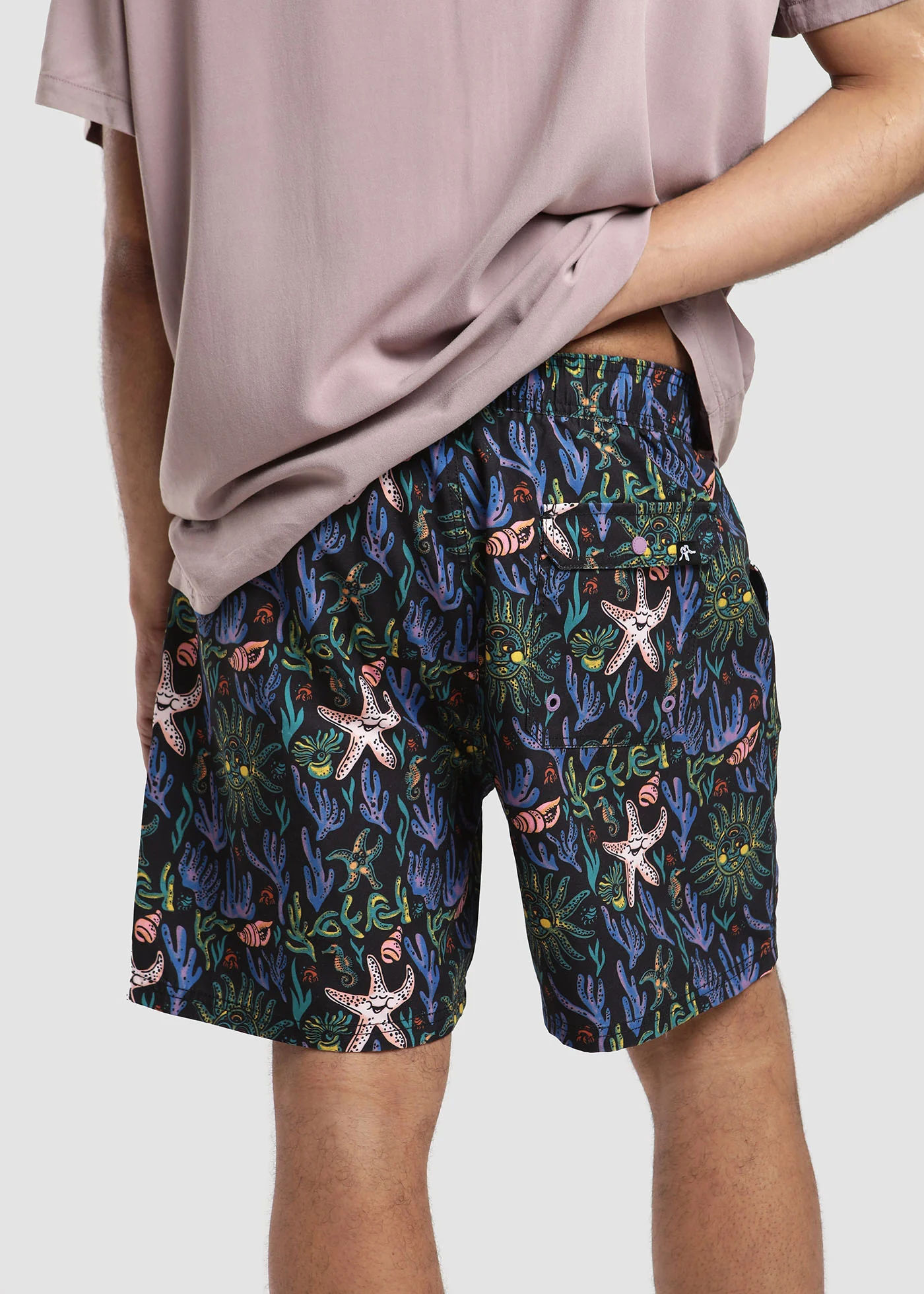 Traje de Baño Short Volley Nylon Ocean Hombre - Negro - Image 3