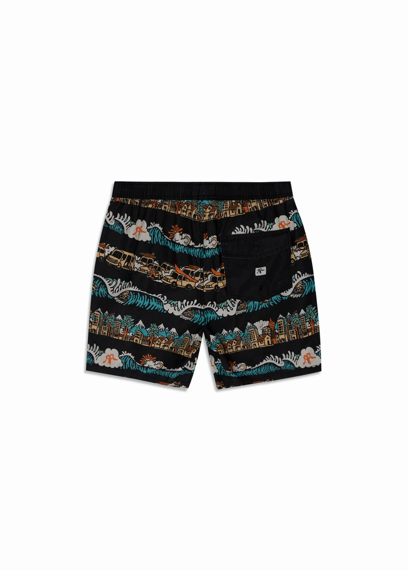Traje de Baño Short Volley Nylon Push Hombre - Negro - Image 3