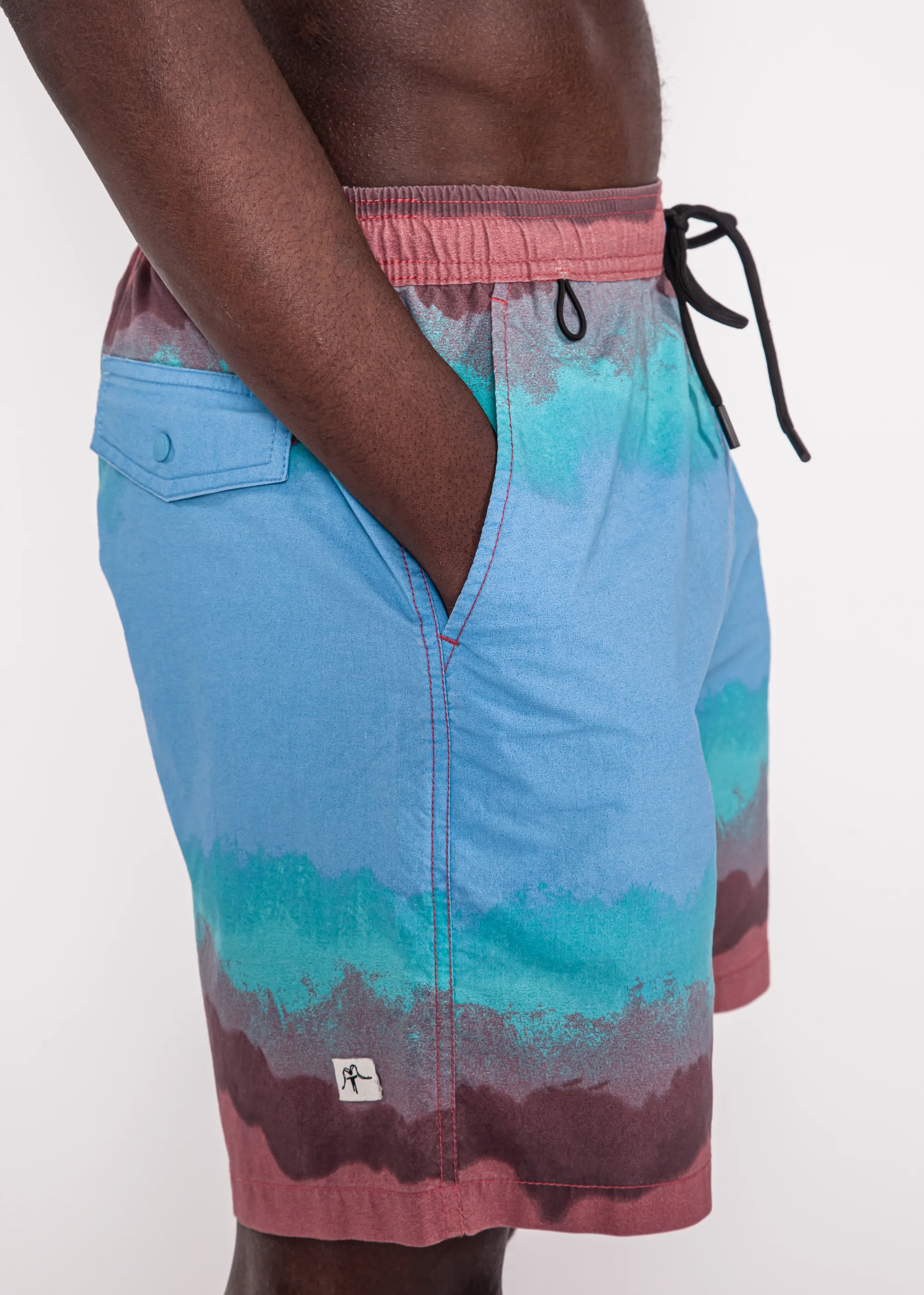 Traje de Baño Short Volley Nylon Rainbow Hombre - Azul - Image 5