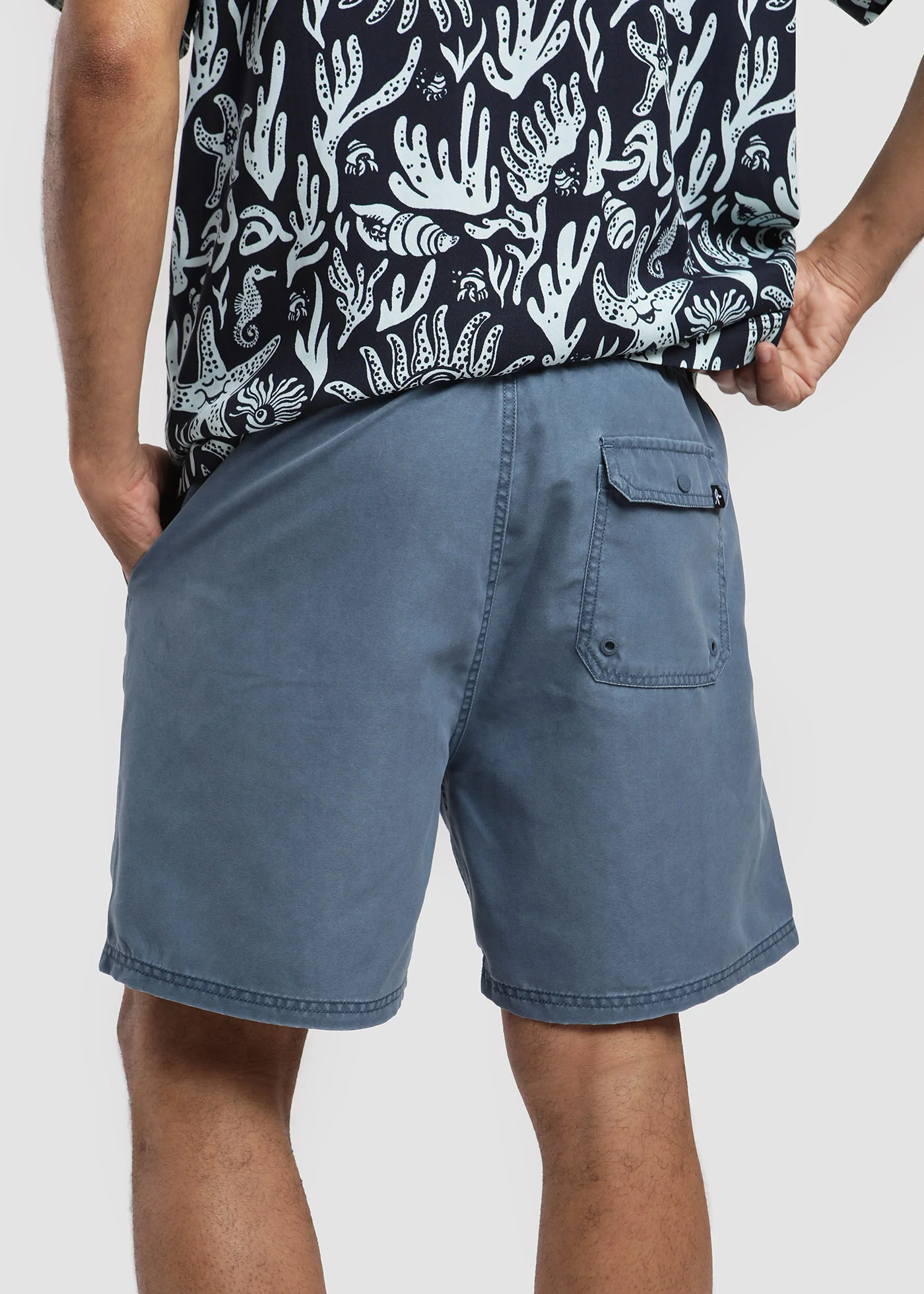 Traje de Baño Short Volley Nylon Solid Hombre - Navy - Image 4