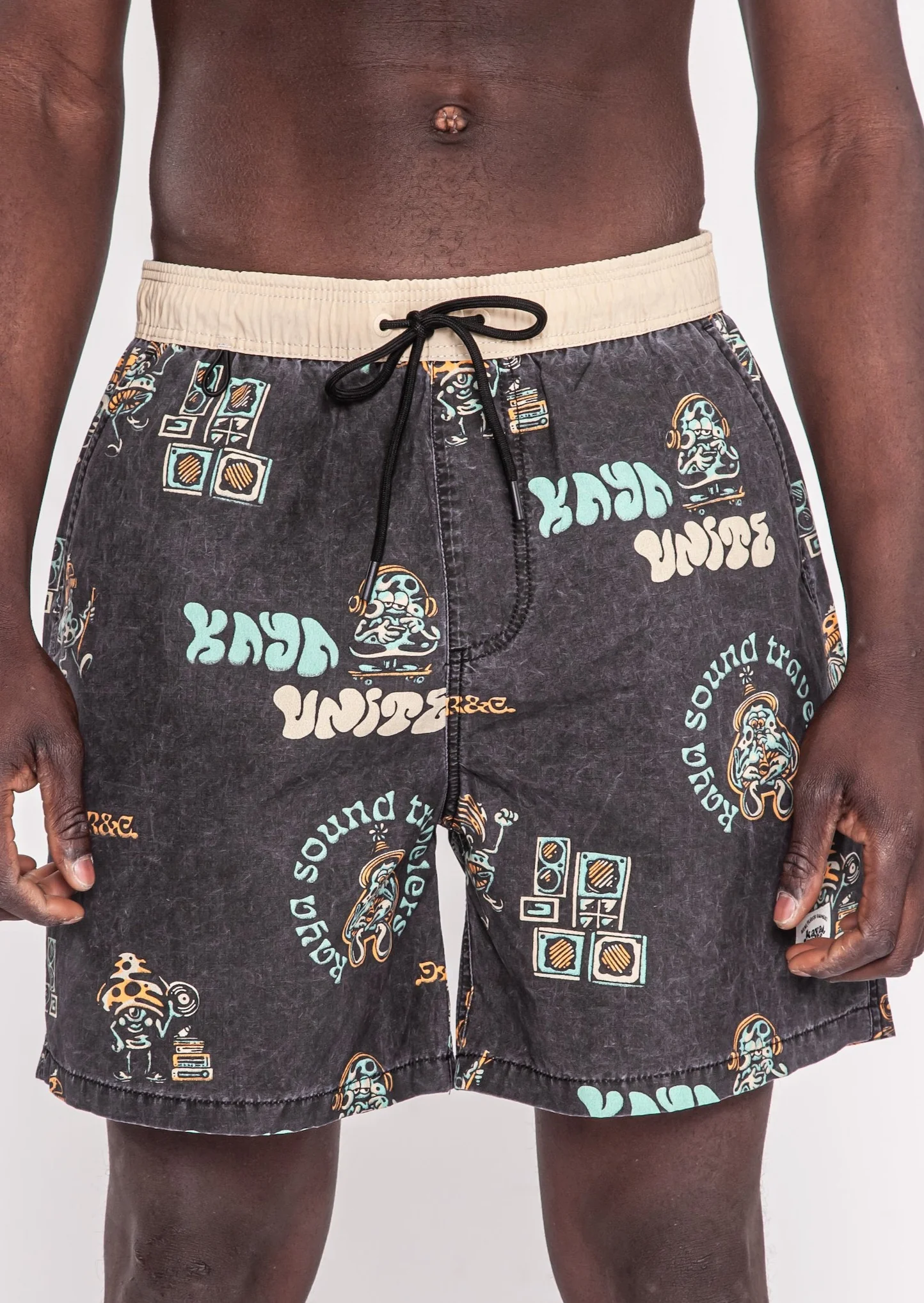 Traje de Baño Short Volley Nylon Traveler Hombre - Negro - Image 3
