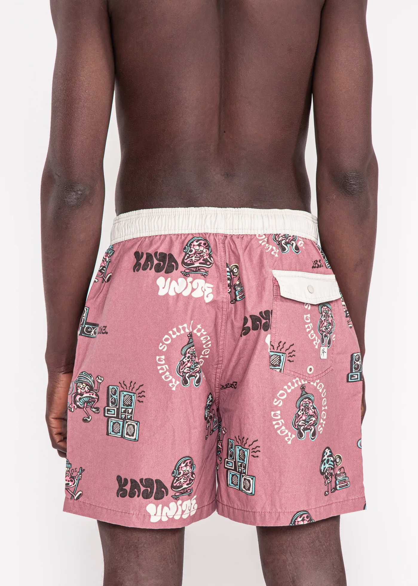 Traje de Baño Short Volley Nylon Traveler Hombre - Rosa Palo - Image 4