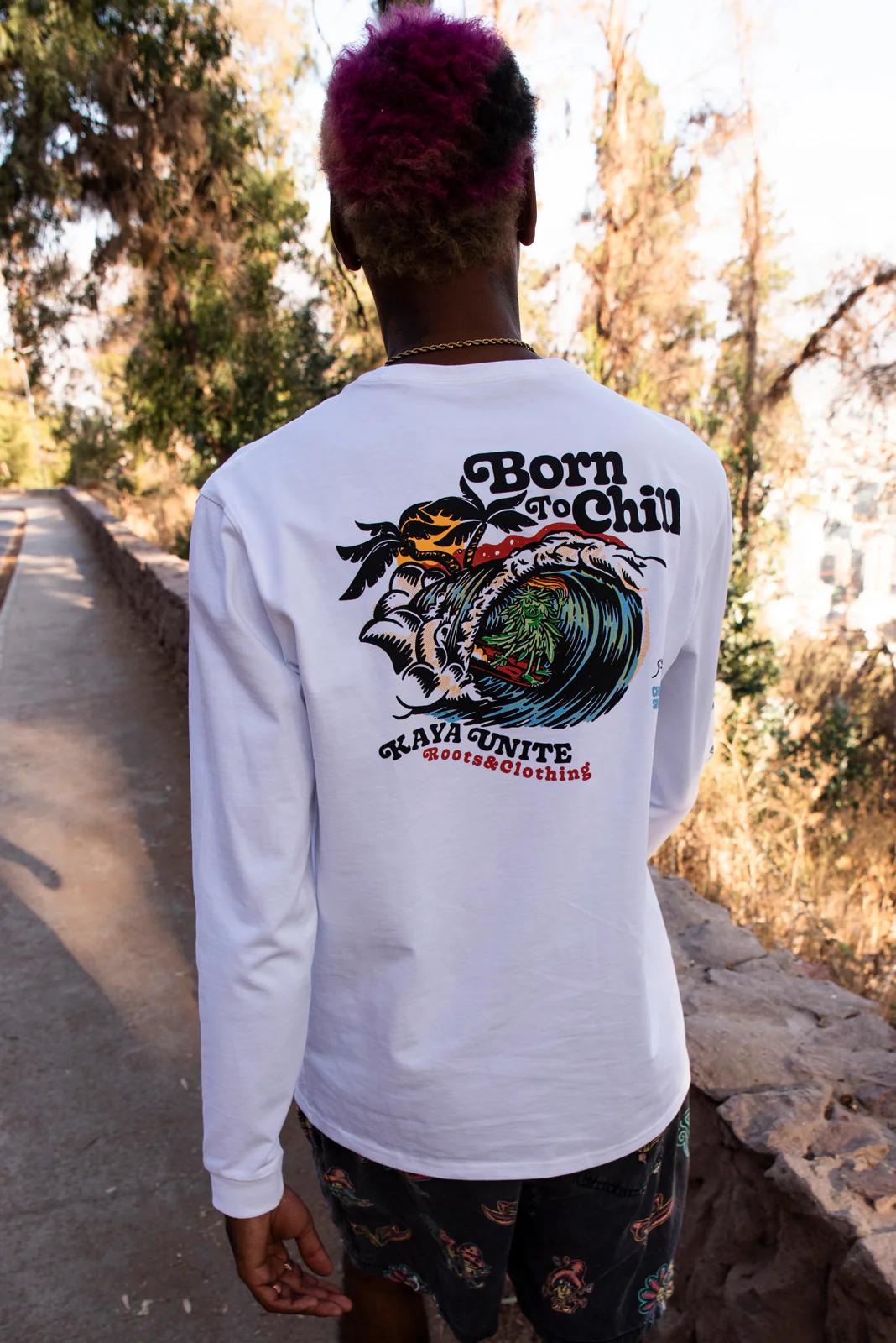 TSHIRT M/L BORN LONG WHITE